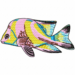 Fishes Embroidery Design 12 Fishes Embroidery Design 12